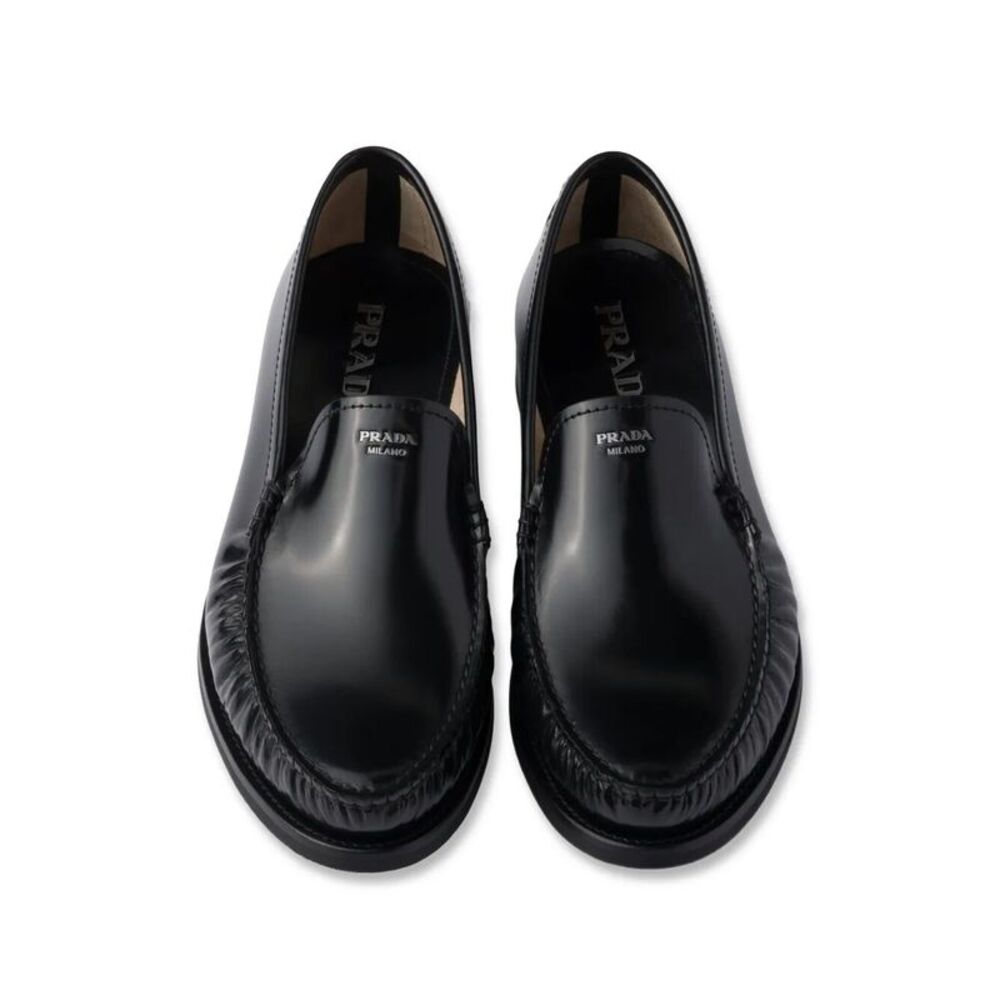 Prada Men Brushed Leather Loafers - Picture 5 of 7